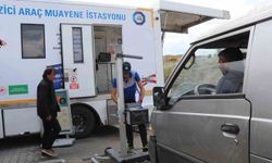 Oltu'da araç sahiplerine gezici muayene kolaylığı