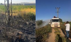 Ahlat’ta tarım arazisinde yangın