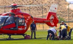 Darende'de kalp krizi şüphesi bulunan hasta hava ambulansıyla nakledildi