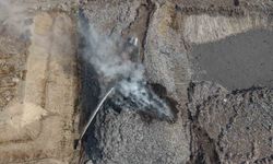 Iğdır'da katı atık tesisinde yangın