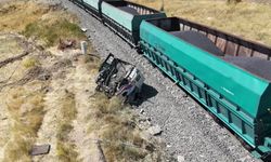 Tren ile kamyon hemzemin geçitte çarpıştı: 1 yaralı