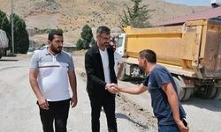Başkan Tanğlay sanayi esnafıyla buluştu, asfalt çalışmalarını yerinde inceledi