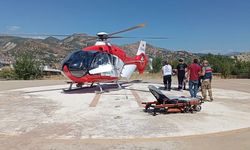 Hasta, helikopter ambulansla Malatya'ya sevk edildi