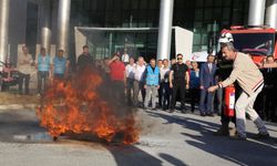 Bitlis Valiliğinde yangın tatbikatıyla afetlere hazırlık yapıldı