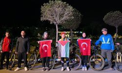 Tatvan’da Gazze’ye dikkati çekmek için pedal çevirdiler