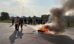 Erzincan'da demir yolu personeline yangın eğitimi