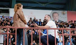 Erzurumspor tribünleri aşklarına tanıklık etti