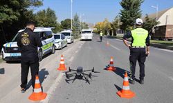 Kural ihlali yapan sürücüler dron kamerasından kaçamadı