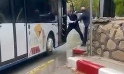 Otobüs şoförüyle tartışan şahıs, şemsiyeyle saldırıya geçti