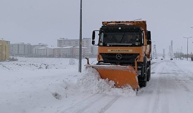 Bitlis'te yol açma ve tuzlama çalışmaları devam ediyor