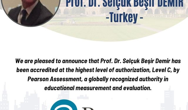 Ölçme ve değerlendirmede uluslararası onay: Fırat Üniversitesi Öğretim Üyesine zirve sertifika