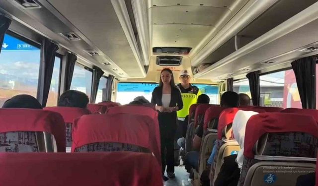 Yolcu otobüslerinde trafik denetimi yapıldı