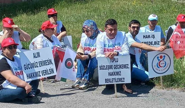 600 bin işçi için ses yükseldi: Ardahan’da protokol tıkanmasına protesto