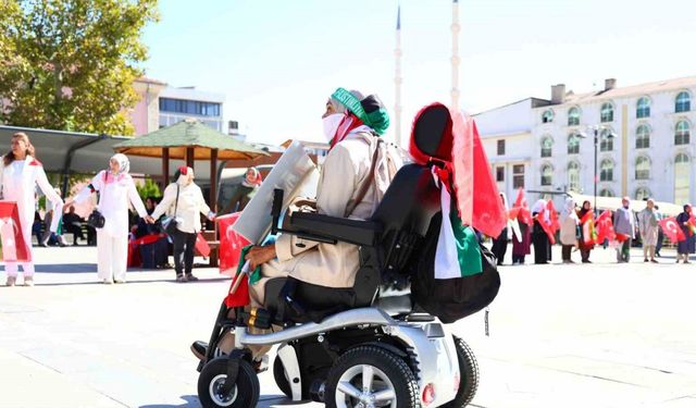 Elazığlı kadınlardan Gazze için sessiz çığlık