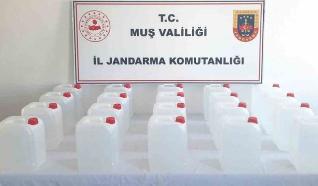 Muş’ta 100 litre etil alkol ele geçirildi