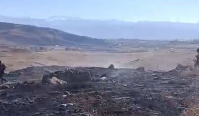 Yüksekova’da anız yangını kontrol altına alındı