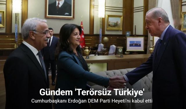 Cumhurbaşkanı Erdoğan, DEM Parti Heyeti'yle Beştepe'de görüştü