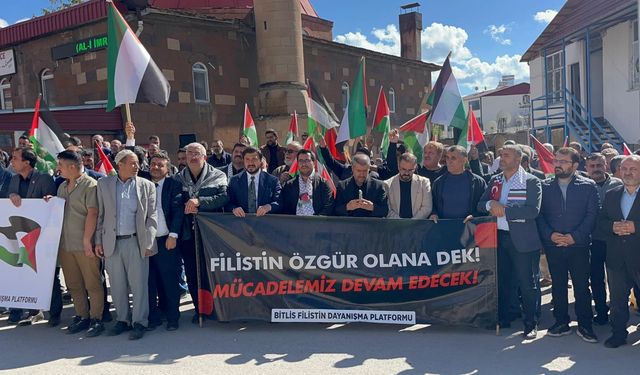 Adilcevaz’da Filistin’e Destek Protestosu