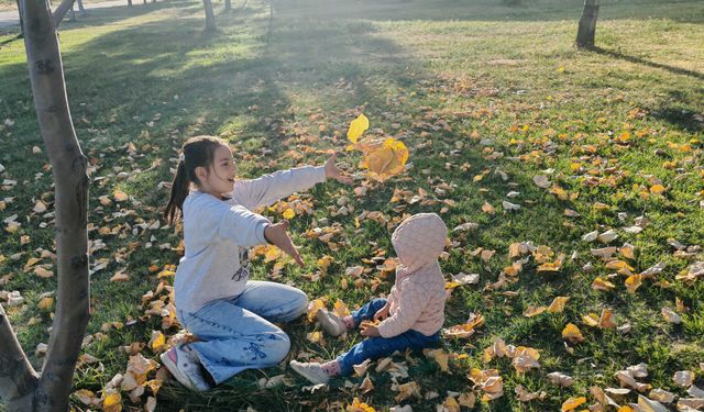 Sonbahar renklerini çocuklar sevdi