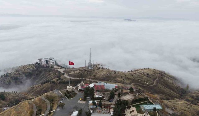 Elazığ sis denizine gömüldü, masalsı görüntüler oluştu