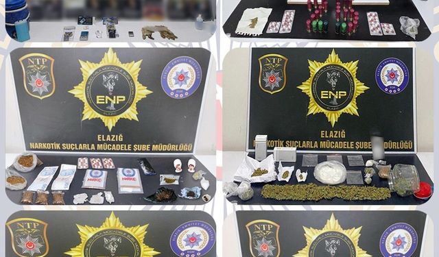 Elazığ’da yasaklı madde operasyonu: 19 tutuklama