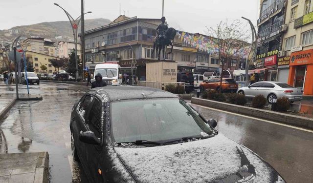 Hakkari’de merkezde yağmur, yüksek kesimlerde kar etkili oldu