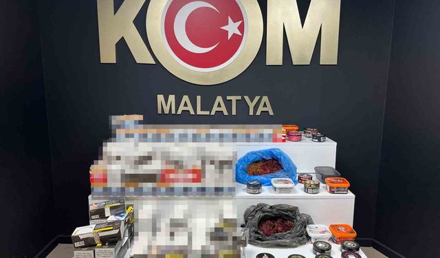 Malatya'da kaçakçılık operasyonlarında çok sayıda ürün ele geçirildi