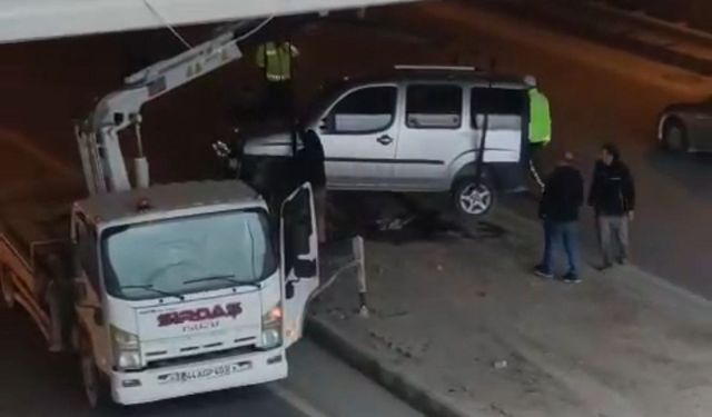 Malatya'da kontrolden çıkan araç kazaya sebep oldu: 1 yaralı