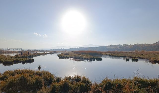 Ahlat’taki Kuş Cenneti sonbahar renklerine büründü