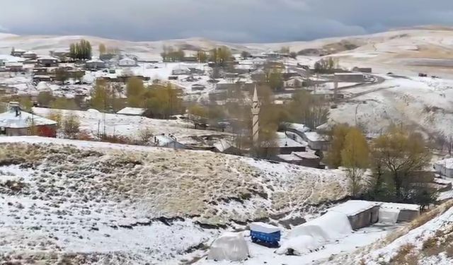 Ahlat’ta mevsimin ilk karı yağdı
