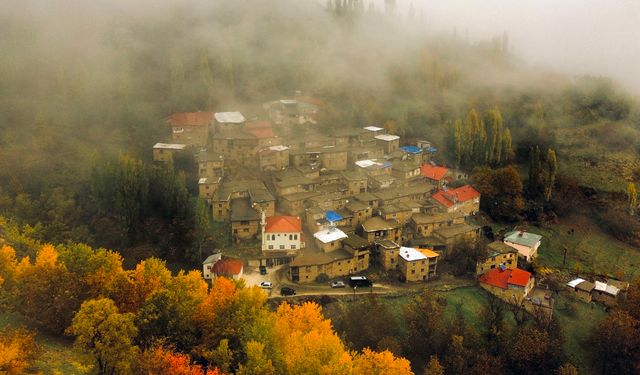 Hizan’ın taş evli köylerinde yağmur sonrası masalsı manzara