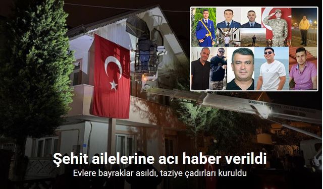 Şehit ailelerine acı haber verildi: Evlere bayraklar asıldı, taziye çadırları kuruldu