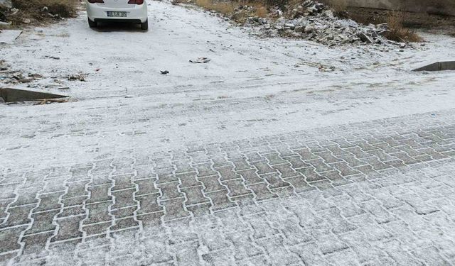 Diyadin'de mevsimin ilk karı görüldü