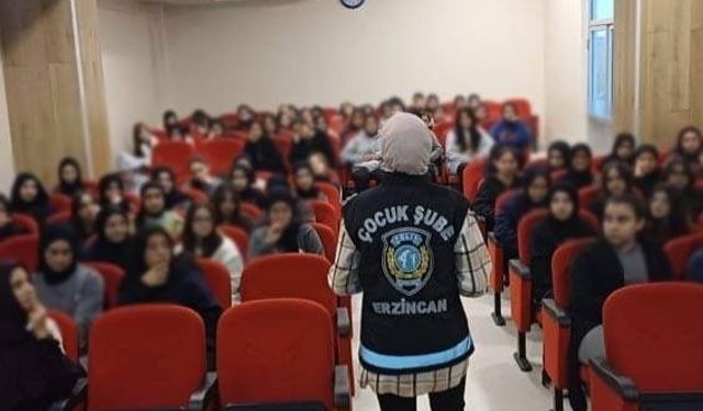 Erzincan'da öğrencilere güvenlik ve siber farkındalık eğitimi verildi