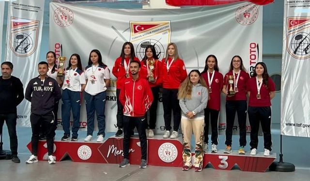 Erzurum ETÜ Atıcılık takımı Mersin'den zaferle döndü