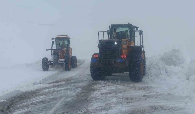 Karabet Geçidi'nde kar temizleme çalışması sürüyor