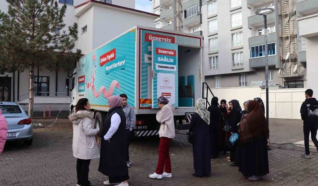 KETEM tırı Oltu'da ücretsiz kanser taraması yapıyor