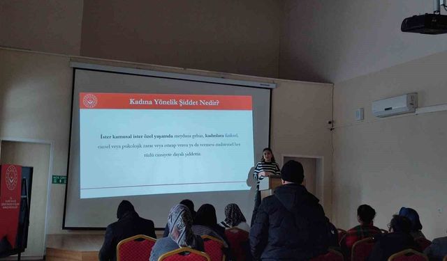 Elazığ'da kadına yönelik şiddetle mücadele için bilgilendirme yapıldı