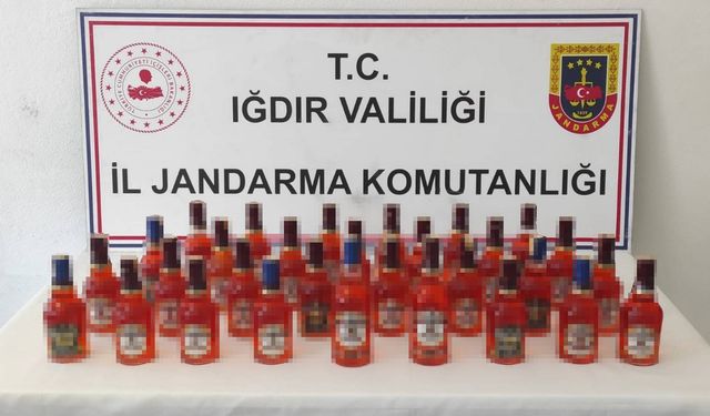 Iğdır’da kaçak içki operasyonu: 40 litre viskiye el konuldu