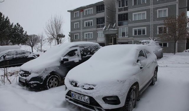 Ahlat’ta kar yağışı