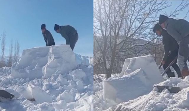 Hizan’da karla mücadele imece usulü sürüyor