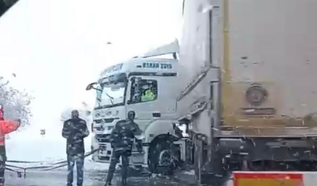 Tatvan–Güroymak yolunda tır yoldan çıktı