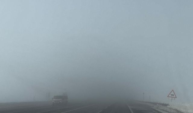 Bitlis-Güroymak yolunda sis etkili oluyor