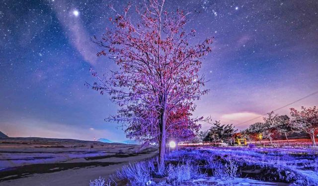 Bitlis'te kış geceleri yıldızlarla buluştu