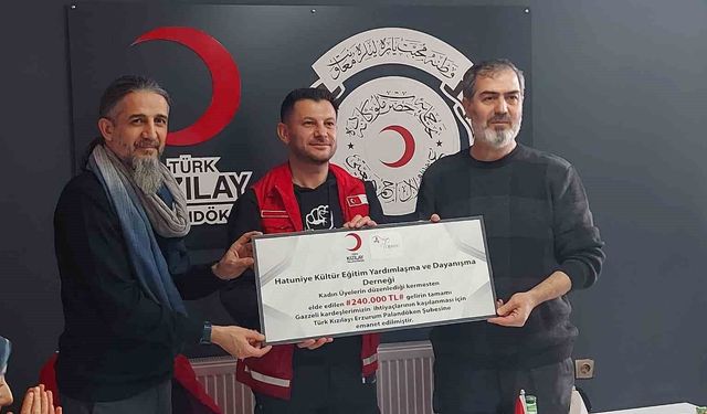 Erzurumlu hanımlar Gazze için tek yürek oldu