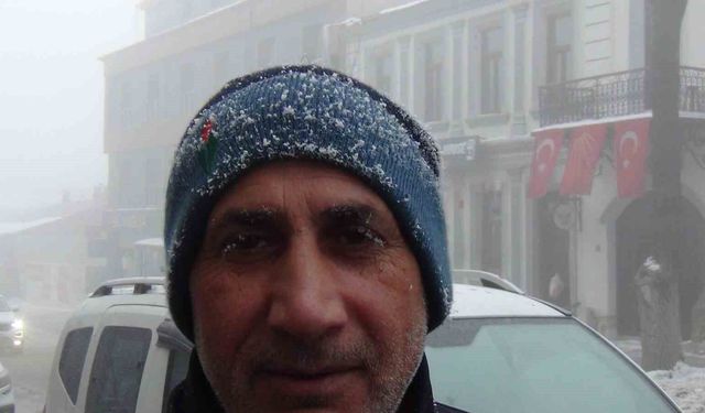 Kars’ta eksi dereceler kirpikleri bile dondurdu