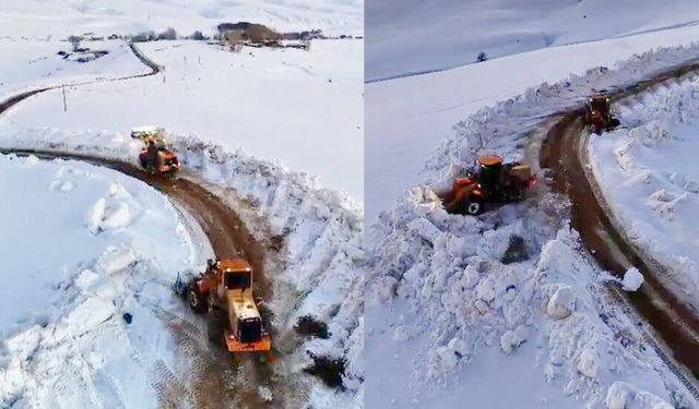 Ahlat Yuvadamı Köyü’nde hummalı kar mesaisi