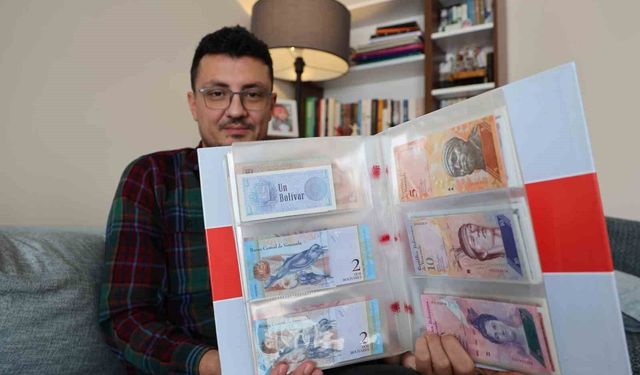 Beş kıtadan 75 ülkenin banknotunu toplayan öğretmen tarihe ışık tutuyor