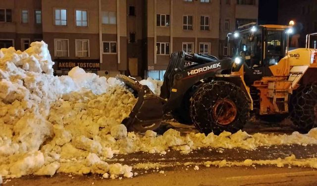 Bitlis’te kar temizliği için kamyonlar devrede