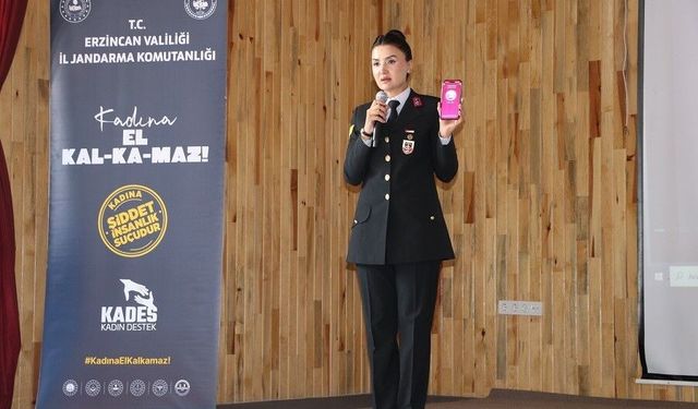 Erzincan jandarmasından KYK öğrencilerine güvenlik ve bağımlılıkla mücadele eğitimi verildi